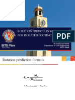 Rotation Predction Models For Isolated Footing: BITS Pilani