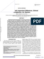 2005 Minimal Clinically Important Difference, Clinical Perspective