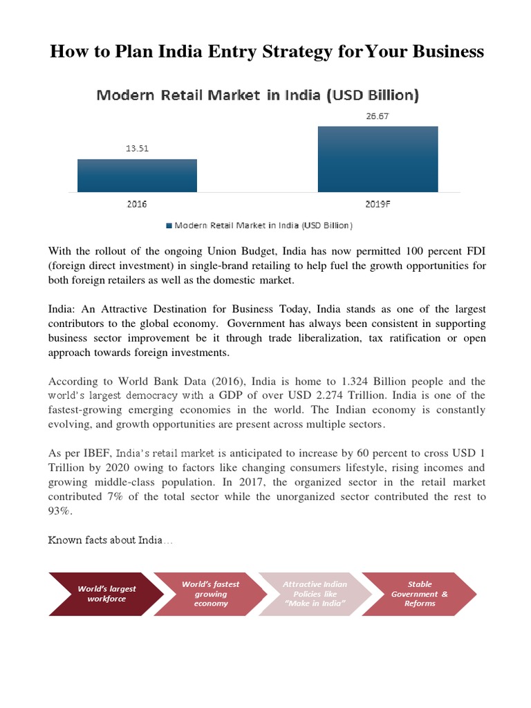 India Market Entry Strategy Guide | PDF | Economy Of India | Foreign ...