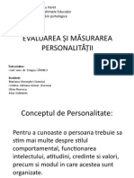 EVALUAREA ȘI MĂSURAREA PERSONALITĂȚII B