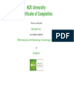 TMD Security Anti-Skimming Certification Completion