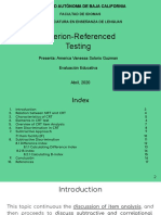Criterion-Referenced Testing: Universidad Autónoma de Baja California