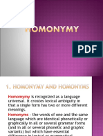 Homonymy 170209104747