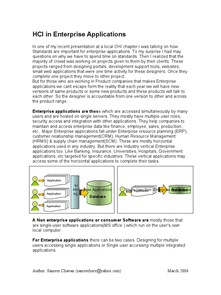 HCI in Enterprise Applications: Enterprise Applications Are Those Which ...