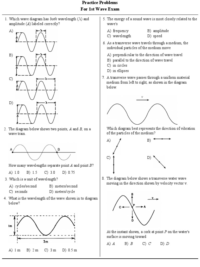 Understanding Wave Properties Through Practice Problems | PDF | Waves ...