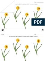 Pictura Cu Degetele Numara Si Picteaza Petalele Florilor Fisa de Activitate PDF