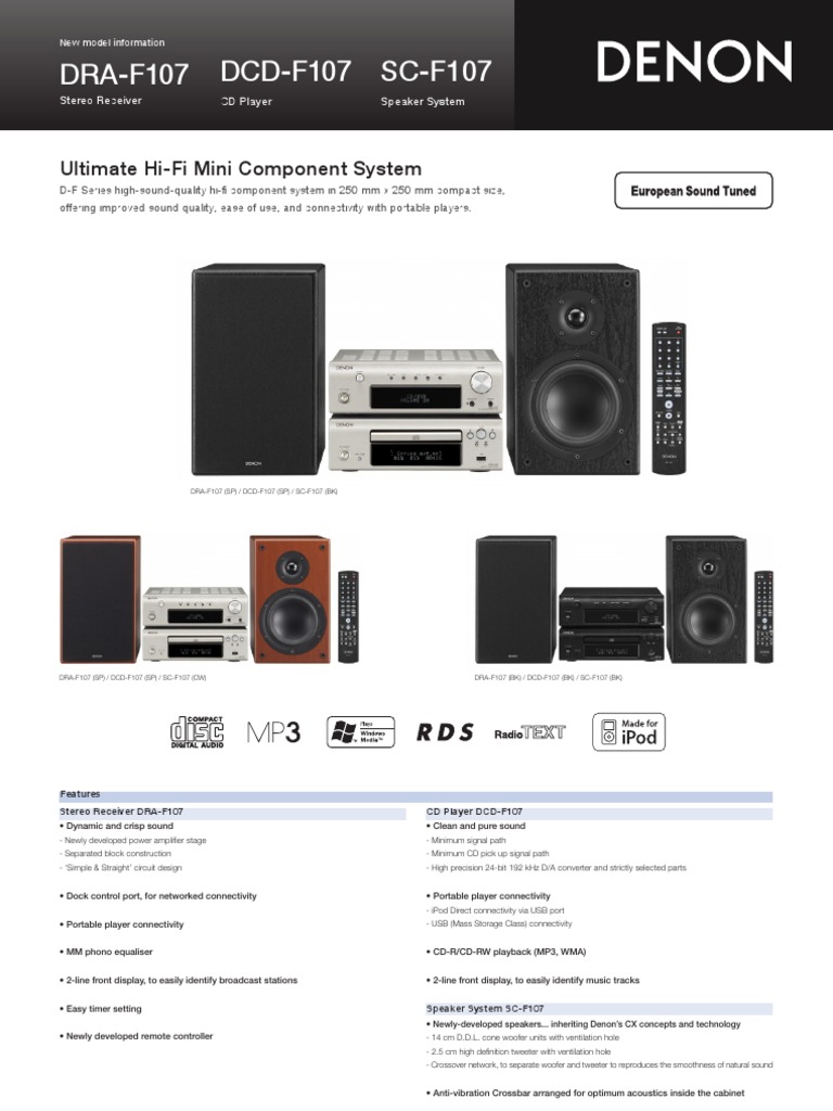 ※値下　DENON DCD-F107 DRA-F107 SC-F107SGセット DENON SC-F107SG [ペア] 価格比較 - 価格.com