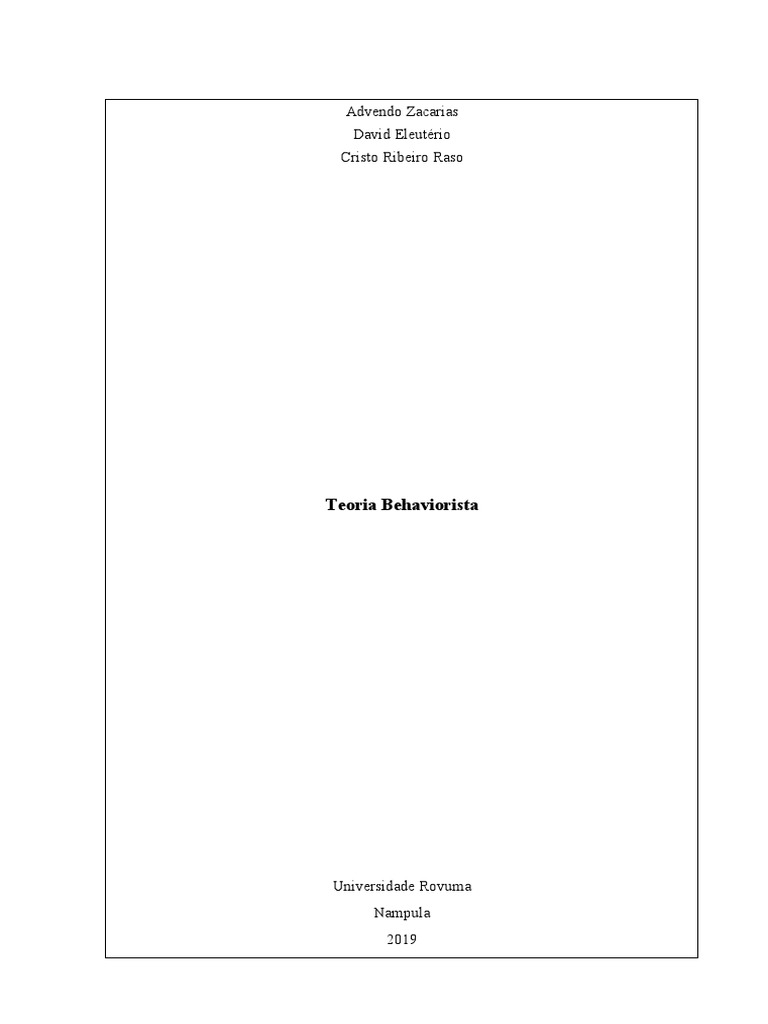 Questões de Interpretação Textual, PDF, Behaviorismo