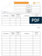 School Trip Risk Assessment Form