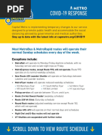 Covid-19 Response: Schedule