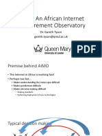 AIMO: An African Internet Measurement Observatory: Dr. Gareth Tyson Gareth - Tyson@qmul - Ac.uk