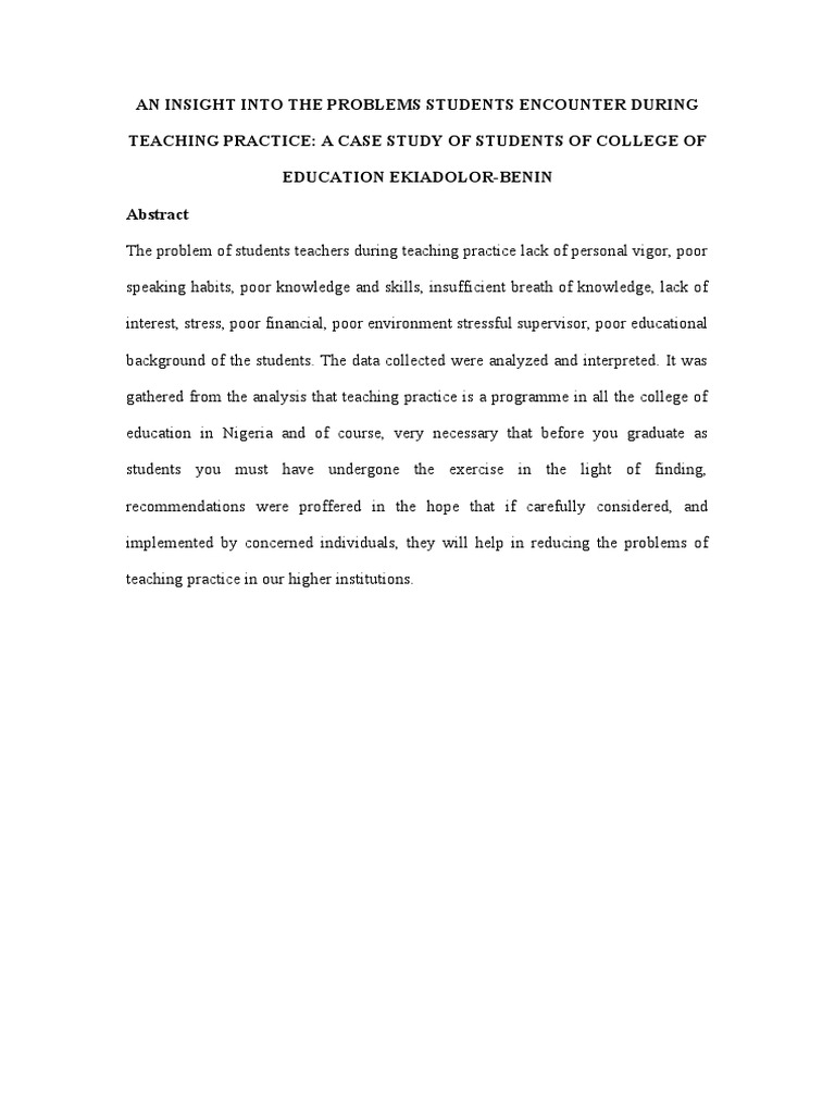 Challenges Faced by Student Teachers | PDF | Educational Stages | Teachers