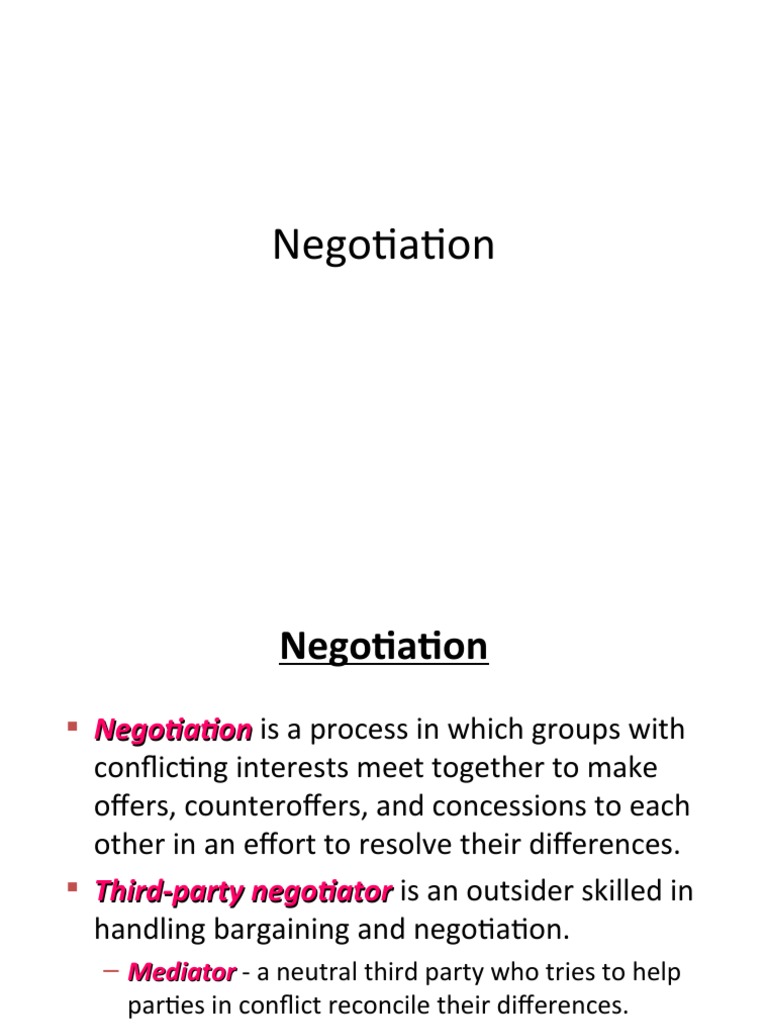 Negotiation 1 | PDF | Negotiation | Bargaining