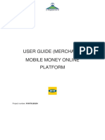 User Guide (Merchant) Mobile Money Online Platform: PRMTN160104