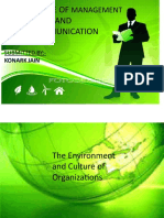 Environment and Culture of Organisation