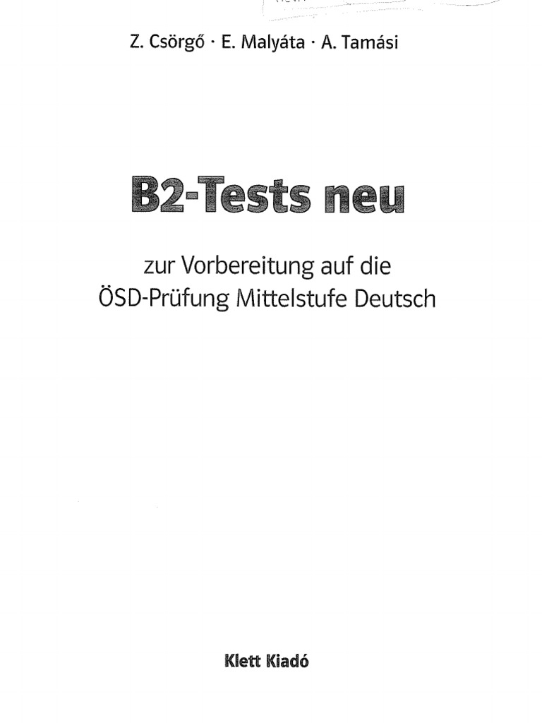 Ösd B2 Prüfungsvorbereitungskurs – Ösd Zertifikat B2 – GCRMST