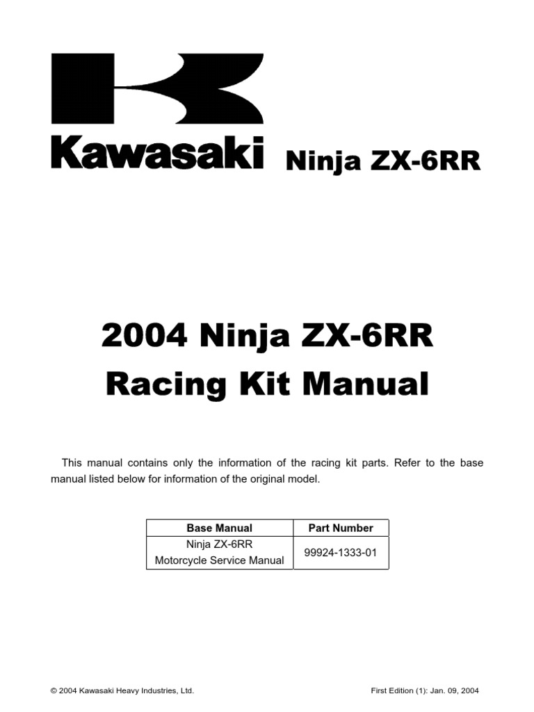 Kawasaki 01〜04Model Service Handbook