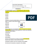 Escola Estadual Clínio Brandão - Atividade de Matemática 5o Ano