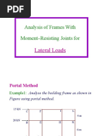 Analysis of Frames With Moment-Resisting Joints For: Lateral Loads