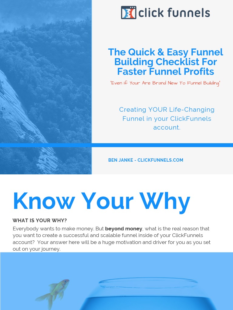 Quick Funnel Building Checklist | PDF | Marketing | Media Manipulation