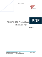 Band40 TDD-LTE CPE ZLT P28 SPECIFICATION-V0.7