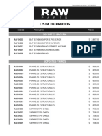 Lista de Precios RAW PARTS PDF