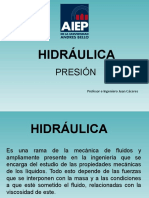 PRIMERA CLASE HIDRAULICA Contenido Presión
