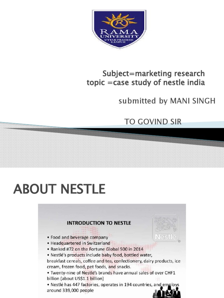 nestle company case study pdf