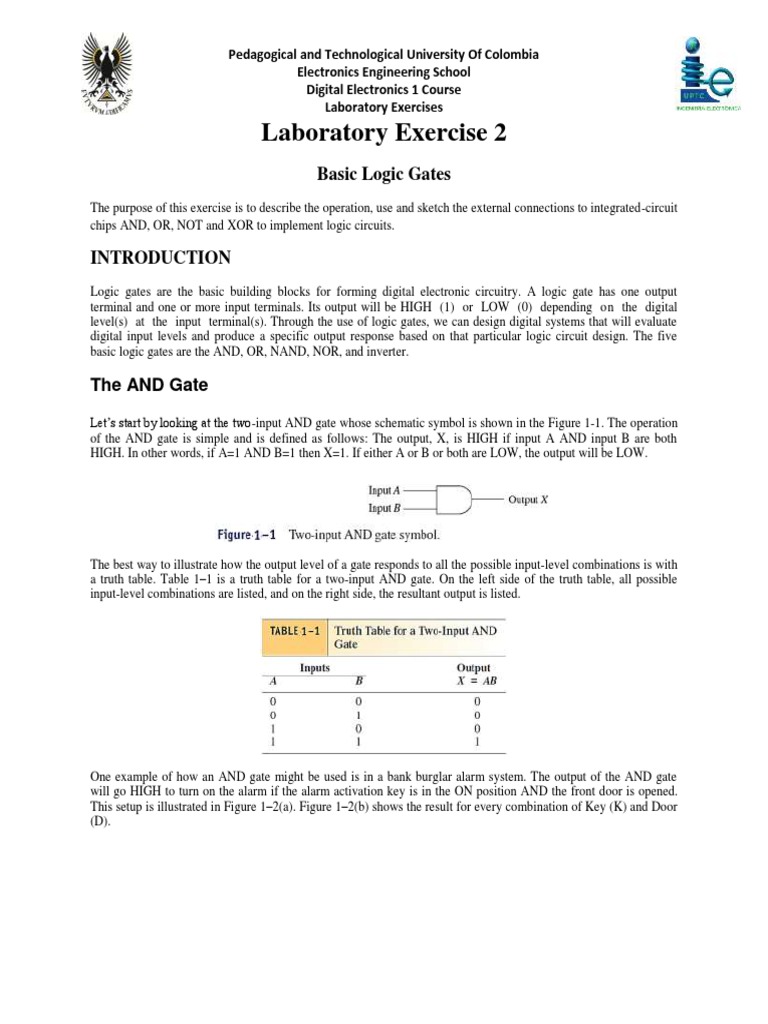 Laboratory Exercise 2 | PDF | Logic Gate | Digital Electronics