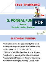 Adaptive Thinking: G. Pongal Punitha