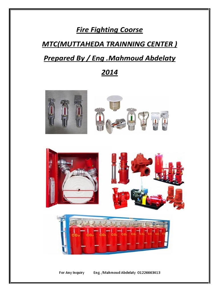 Fire Fighting Course Overview | PDF | Firefighting | Fire Sprinkler System