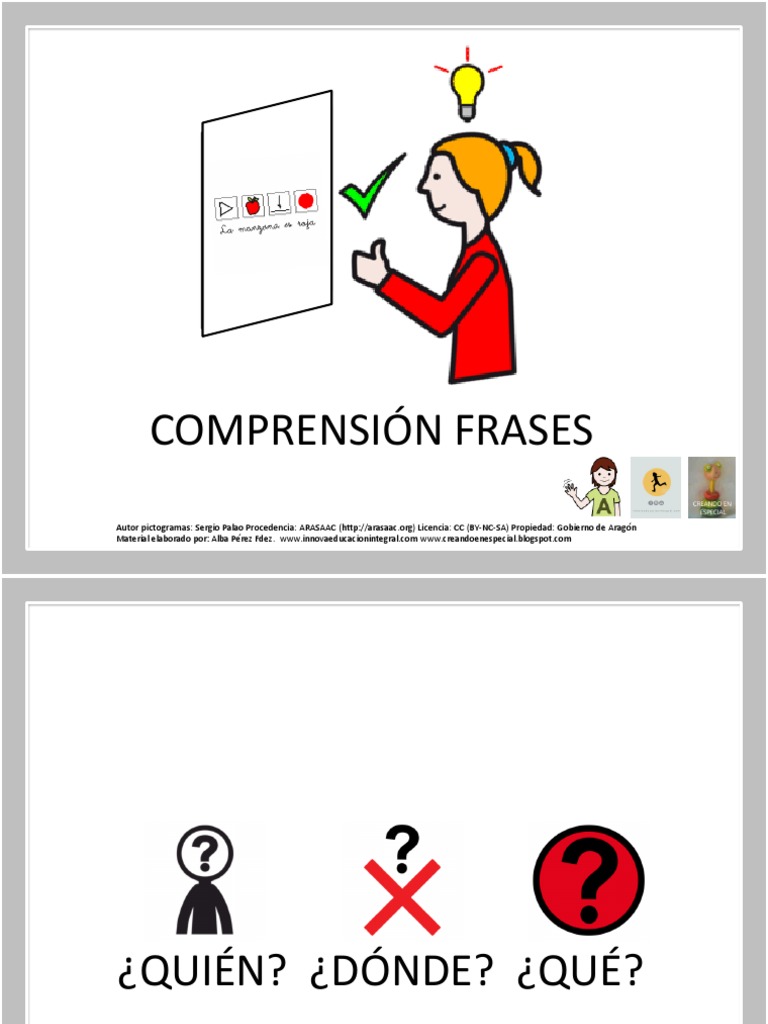 Comprensión Lectora con Pictogramas | PDF | Hogar, jardinería y bricolaje