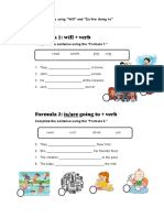 Simple Future Tense Will and Isare Going To Grammar Drills - 116446