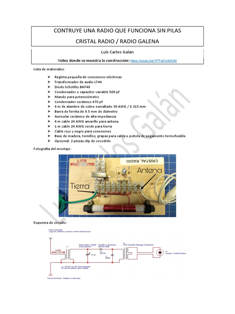 Radio Galena Cristal Radio PDF