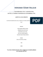 Las obras de infraestructura vial y su impacto en el medio ambiente en la Amazonía del Perú