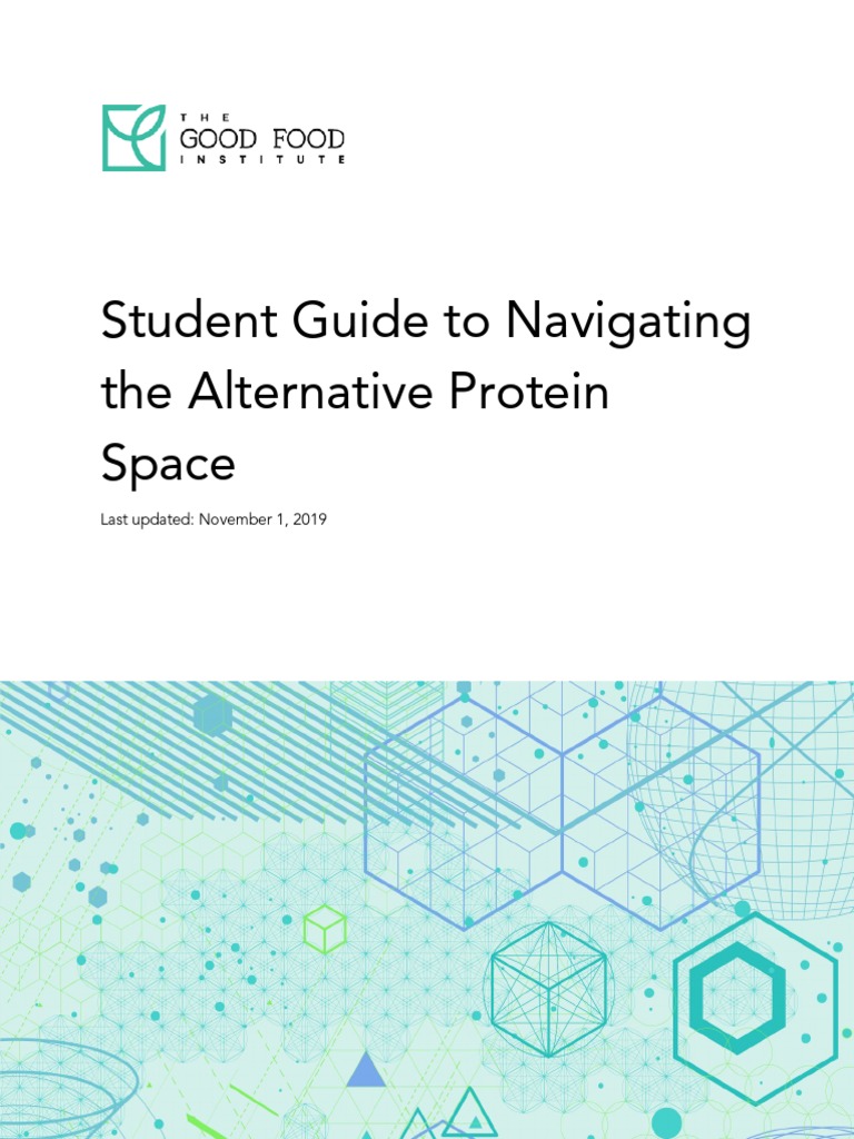 GFI Student Guide To Navigating The Alternative Protein Space 1.0 PDF