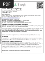 2007 Bakker y Demorouti State of The Art | PDF | Occupational ...