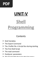 Unit-V: Shell Programming