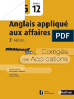 Nathan - DCG UE 12 - Anglais Appliqué Aux Affaires - Manuel & Applications - 3e Édition 2016 - Corrigés PDF