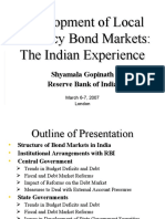 Development of Local Currency Bond Markets: The Indian Experience