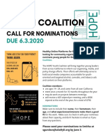 HOPE Youth Coalition Call for Nominations (2020-21)