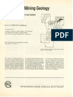 Glossary of Mining Geology