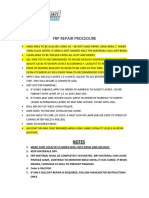 FRP Repair Procedure: Notes