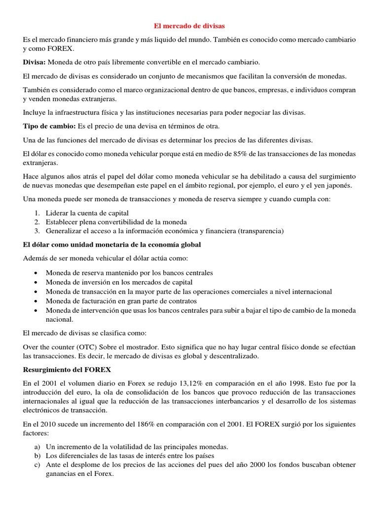 Finanzas Internacionales - UNIDAD 3 | PDF | Arbitraje | Mercado de divisas