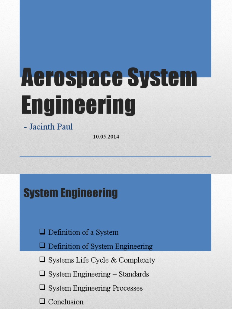 Aerospace System Engineering Overview | PDF | Systems Engineering ...