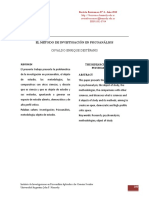 Artículos y Ensayos: El Método de Investigación en Psicoanálisis