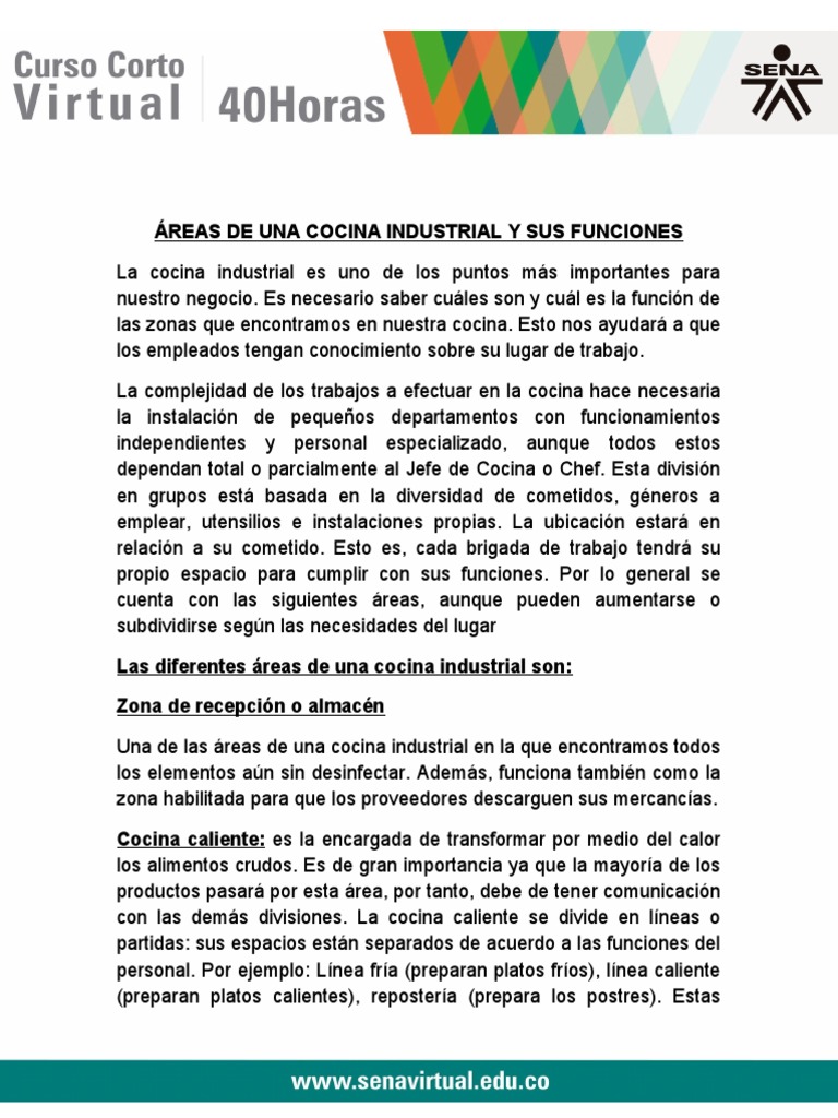 Áreas De Una Cocina Industrial Y Sus Funciones | Artes culinarias | Cocina