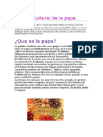 Historia Cultural de La Papa