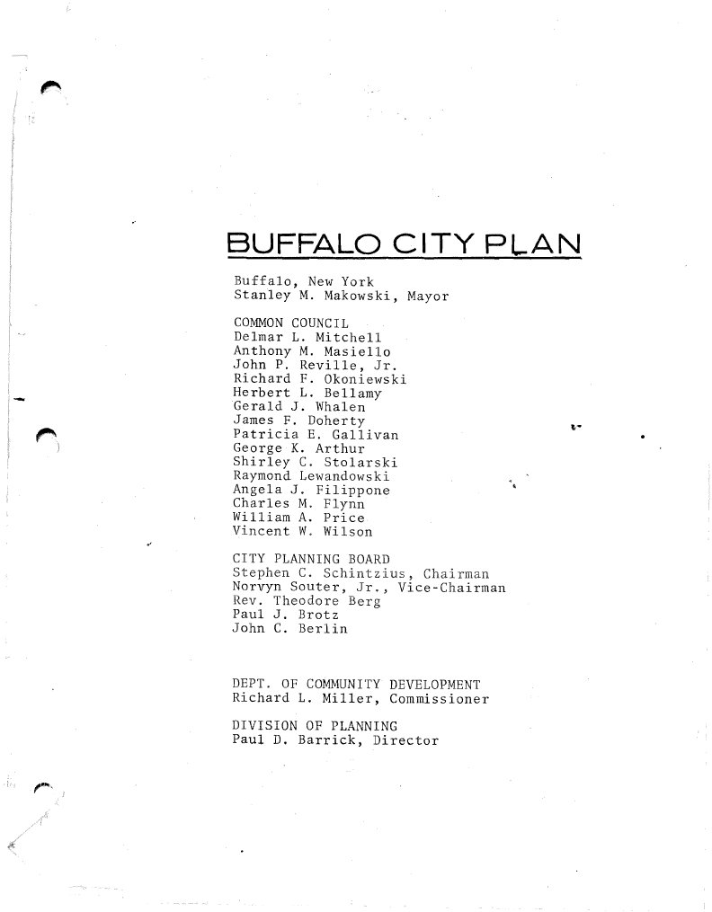 Buffalo City Plan 1977 | PDF