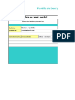 Plantilla de Excel para Recibos
